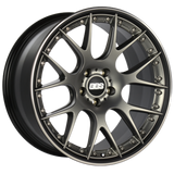 BBS CH-RII 22x10.5 5x120 ET30 Satin Platinum Center Black Lip SS Rim Prot Wheel -82mm PFS Req