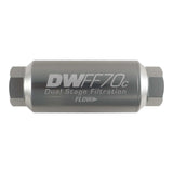 DeatschWerks 10AN Female 10 Micron 70mm Compact In-Line Fuel Filter Kit