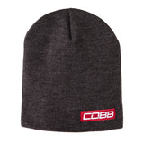 Cobb Tuning Bar Logo Knit Beanie - Gray w/Red Logo 8in. Tall OS