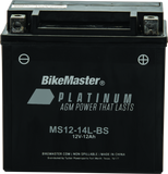 BikeMaster AGM Battery - MS12-14L-BS