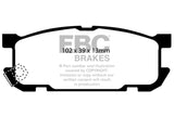 EBC 01-03 Mazda Miata MX5 1.8 (Sports Suspension) Ultimax2 Rear Brake Pads