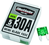 BikeMaster 5Piece 30A Replacement Mini Blade Fuse