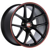 BBS CI-R Nurburgring Edition 19x9 5x112 ET42 Satin Black/Red Lip Wheel - 82mm PFS Required