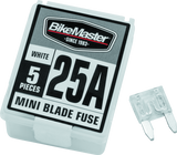 BikeMaster 5Piece 25A Replacement Mini Blade Fuse