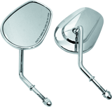 Bikers Choice Chrome Tapered Short Stem Mirrors Pr